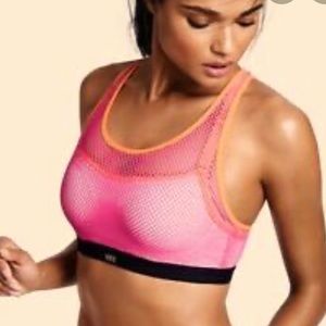 Victoria’s Secret VSX Sport Fitness Angel Pink Mesh 2-Layer Underwire Sports Bra